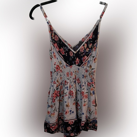 Angie Pants - ANGIE💫Women’s Floral V-Neck Spaghetti Strap Lightweight Romper with Pockets